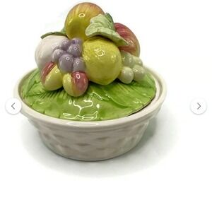 Made‎ in Japan Exclusively for Elizabeth Arden Ceramic Dish Raised Fruit Motif